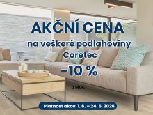Akce na podlahy Coretec: 10 % sleva